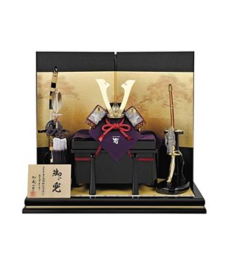 ＜加藤一冑＞【送料無料】【ＥＣＮｏ．Ｍ－５８】一冑作　１／４緋糸長鍬兜セット