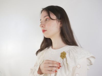 ビオジュエリー　黄金の草カッピンドウラード　ブローチ　フラワー６