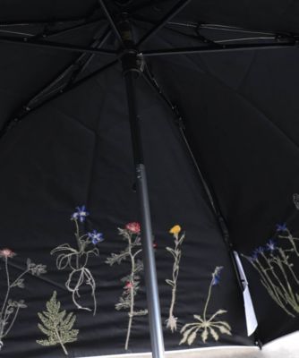 ほぼ新品WAKO銀座和光 刺繍 晴雨兼用折りたたみ日傘 ネイビー ブランド  