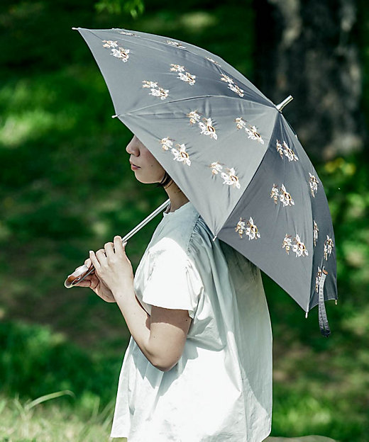 SHIBATAシバタ 晴雨兼用傘 レディース 日傘 雨傘 99.99%遮光効果 遮熱効果 スライドショート ベージュ