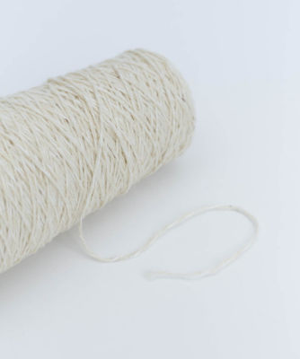 ＜AND WOOL・muuc＞【Ｎｏ．３３】ジャパンウール×リネン糸（並太）１００ｇ　オフホワイト