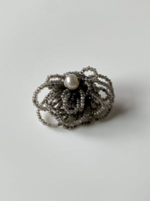 ｏｒｎｅ／ｓｍａｌｌ　ｖｅｒ　ビーズ刺繍イヤリング