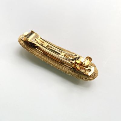 ビオジュエリー　黄金の草カッピンドウラード　バレッタ　オーバル
