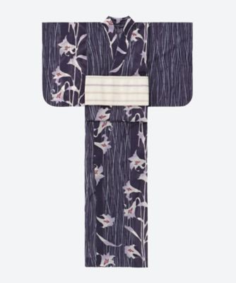 予約販売 浴衣 レディース 単品 黒地 赤紫 百合 撫子 フリーサイズ メール便不可 Ss26ykl50 Dprd Jatimprov Go Id