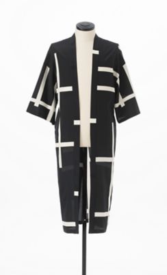 ＜ＮＯＢＬＥ　ＳＡＶＡＧＥ＞羽織　破れ格子　黒