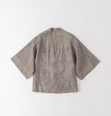 ＜ＮＯＢＬＥ　ＳＡＶＡＧＥ＞羽織　ショート　ムガゴールド　パープルグレー