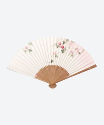 ＜くまがい菁々堂＞菁々堂琳風扇　手描き　朝顔図　１１３１１