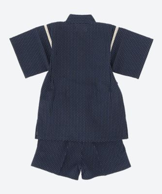 子ども甚平　ドット柄　１９２５　紺
