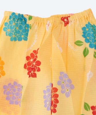 子ども甚平　紫陽花　１７２２　黄色