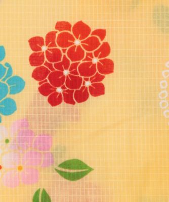 子ども甚平　紫陽花　１７２２　黄色