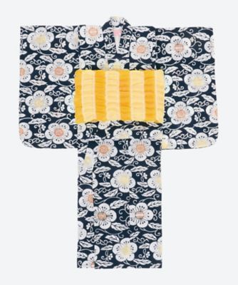 古今/コキン 子ども浴衣 注染 J4212 ネービーブルー 【三越伊勢丹/公式】