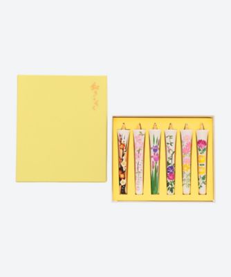 ＜松本商店＞絵ろうそく　花しらべ　手描き６本入り