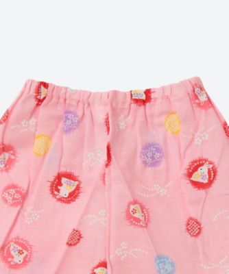 子ども甚平　かのこウサギ　１７２３　ピンク