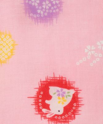 子ども甚平　かのこウサギ　１７２３　ピンク