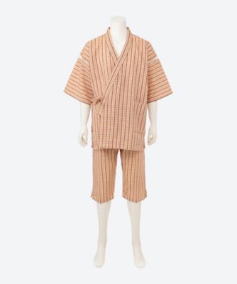 甚平　アースカラーチェック