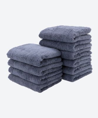 【SALE】三越伊勢丹オンラインストア 7660さわってみ フェイスタオル10枚セット ネイビーブルー 【三越伊勢丹/公式】