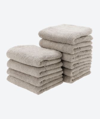 【SALE】三越伊勢丹オンラインストア 7660さわってみ フェイスタオル10枚セット グレー 【三越伊勢丹/公式】