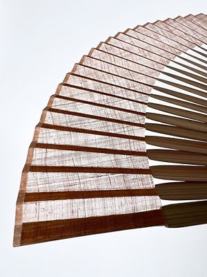 ピーニャ大短地　扇子　桜染　７．５寸