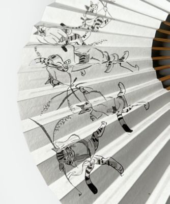 石塚智之・墨画　『猫の雀踊り』