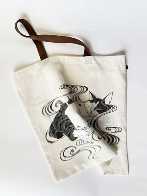 ＜アトリエ・Kinami(石塚智之)＞石塚智之手描き・トートバッグ『ハチ』