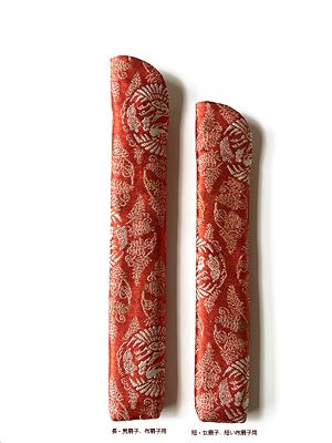 ＜アトリエ・Kinami＞中島洋一・手織り扇子袋『松立湧鶴亀紋錦』