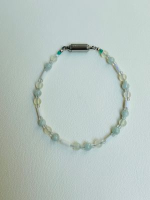 SALE ☆別注♥️ORDER K18WG×PEARLブレスレット K18ダブルフラワークロス ブレスレット