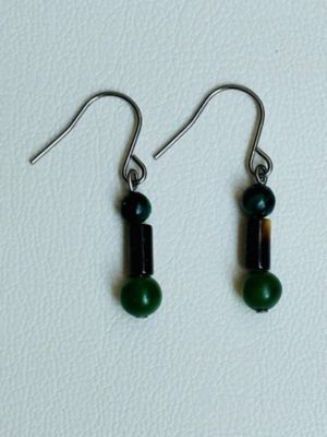 ＜limul（片桐光治）＞ピアス・カーネリアン（丸形）・ジャスパー（丸形）・黒蝶貝