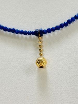 K18金細工（手毬）ラピスラズリ ネックレス | limul（片桐光治