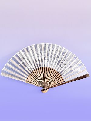 ＜アトリエ・Kinami＞素（ｓｈｉｒｏ）の扇子７寸　切りえ［紫陽花］