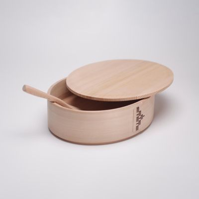 7645【年内届】＜柴田慶信商店＞白木楕円隅丸飯切三合用【福袋
