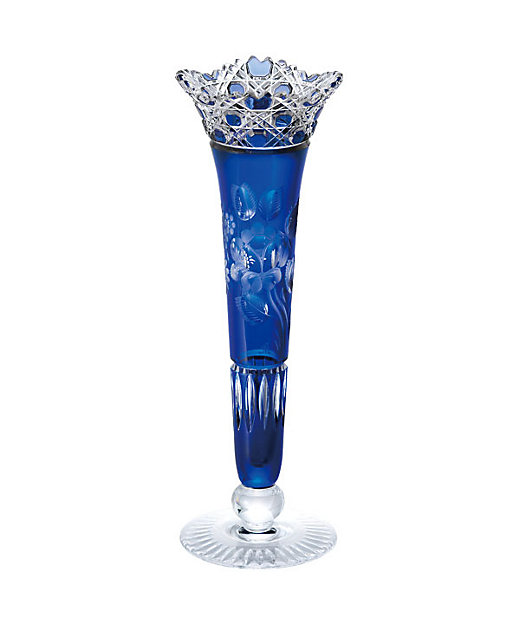  色被せ一輪挿し「マイセンフラワー」 ブルー 花瓶