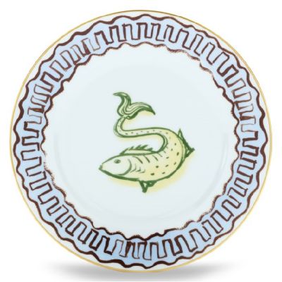 ＜ＧＩＮＯＲＩ １７３５＞イ　ルヴィアッジョ　ディ　ネットゥーノ　プレート２２ｃｍ　ライトブルー