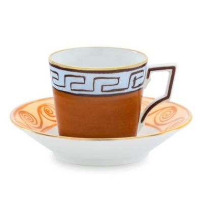 ＜ＧＩＮＯＲＩ １７３５＞イ　ルヴィアッジョ　ディ　ネットゥーノ　コーヒーカップ＆ソーサー　ブラウン