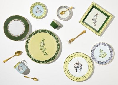 GINORI 1735ジノリイル ヴィアッジョ ディネットゥーノスクエアプレート ジノリ1735／リチャード ジノリ（GINORI 1735／Richard Ginori