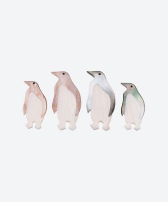 てふ/テフ ペンギン親子　箸置き　４個セット（木箱入）