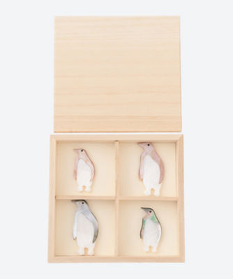 ペンギン親子 箸置き ４個セット（木箱入） | 三越伊勢丹オンライン