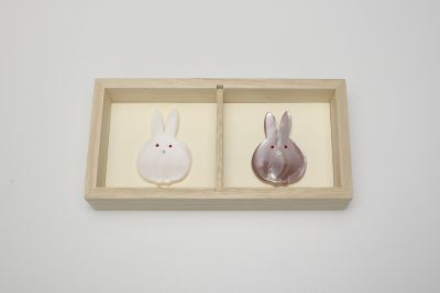 香箱うさぎ　箸置　２個セット