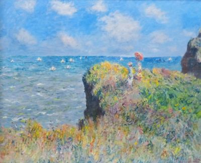 プールヴィルの断崖の上の散歩（キャンバスエディション・ＳＴＵＤＩＯ ＡＲＴ ＷＡＬＫ ＵＳＡ制作） | Claude MONET/クロード・モネ |  三越伊勢丹オンラインストア・通販【公式】