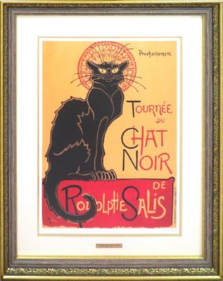 ＜Theophile Alexandre STEINLEN＞猫（リトグラフ・ＳＴＵＤＩＯ　ＡＲＴ　ＷＡＬＫ　ＵＳＡ制作）