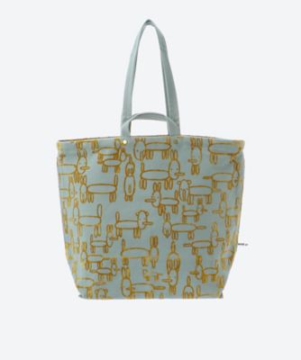 ミナペルホネン　トートバッグ ピンクベージュグレー模様 pinot” tote bag M | mina perhonen/ミナ
