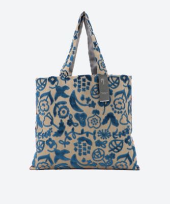 妙中パイル織物 スクエアバッグｌサイズ ブルー マゼンタ 三越伊勢丹オンラインストア 公式