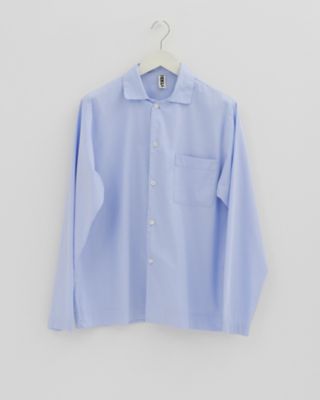 ＜TEKLA＞パジャマシャツ　Ｓｈｉｒｔ　Ｂｌｕｅ　Ｍサイズ