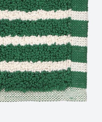 バスマット　７０×５０ｃｍ　Ｔｅａｌ　Ｇｒｅｅｎ　Ｓｔｒｉｐｅｓ