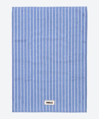 ＜TEKLA＞バスマット　７０×５０ｃｍ　Ｃｌｅａｒ　Ｂｌｕｅ　Ｓｔｒｉｐｅｓ