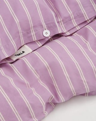 デュベカバー　Ｍａｌｌｏｗ　Ｐｉｎｋ　Ｓｔｒｉｐｅｓ　１５０×２１０ｃｍ