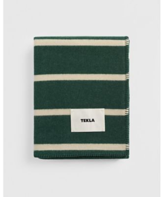 ＜TEKLA＞ブランケット　Ｒｕｇｂｙ　Ｓｔｒｉｐｅｓ