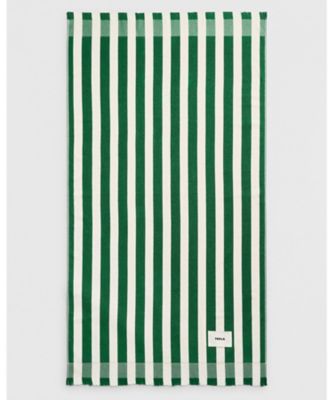 ビーチタオル Green Deck Stripes | TEKLA/テクラ