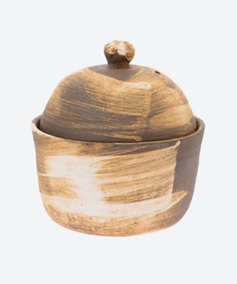 ＜田宮 亜紀＞土鍋　（炭化刷毛目）