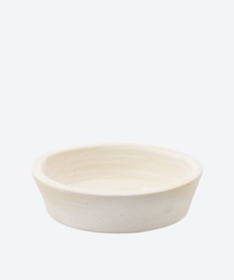 ＜田宮 亜紀＞グラタン皿（白刷毛目）中