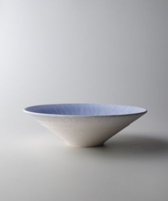 岩崎龍二 杼 イチジグ灰流し 輪花鉢 7寸鉢 ceramic 岩崎龍二＞7寸リム鉢（紫匂） | UTSUWA VOICE/ウツワ ヴォイス | 三越